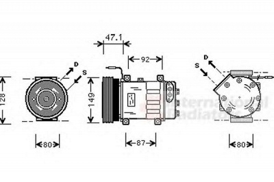 VAN WEZEL 4300k106 -  Компрессор, кондиционер
